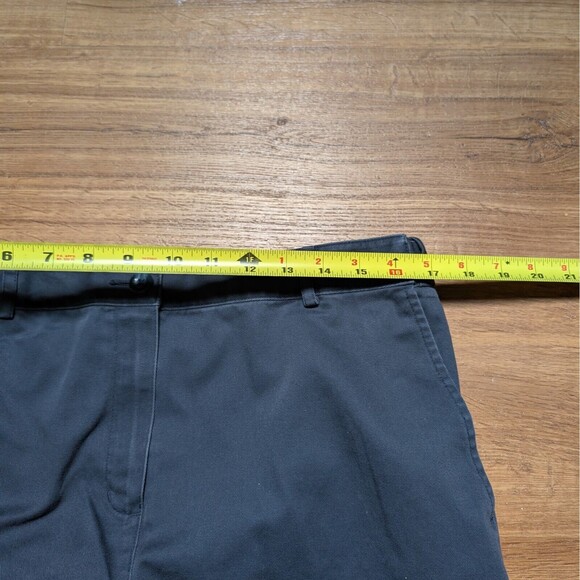 LL Bean Wrinkle-Free Bayside Pants Womens 14 Reg Classic Fit Chinos Blue - Picture 7 of 11